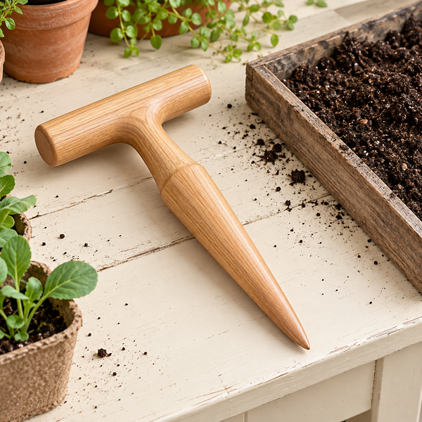 T-Handle Planting Dibber — AI-generated styling illustration